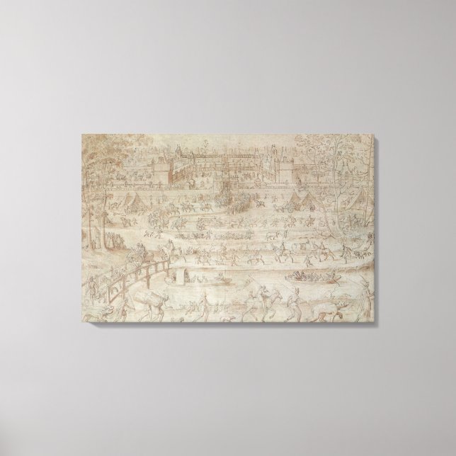 Festival vid Chateau d'Anet Canvastryck (Framsida)