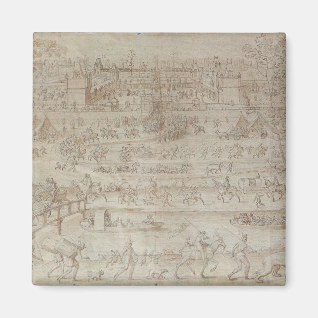 Festival vid Chateau d'Anet Magnet (Framsidan)