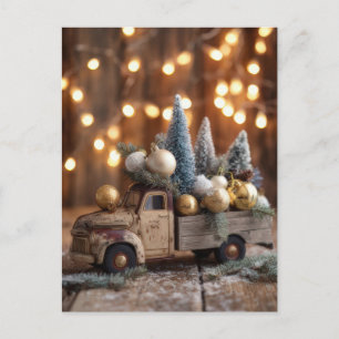 Festivalisk och Elegant Jul Truck Postkort Vykort