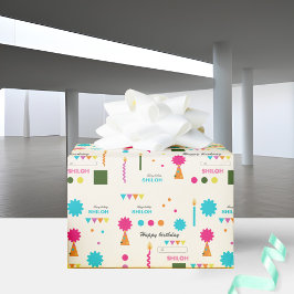 Festive Abstrakt Birthday Presentpapper