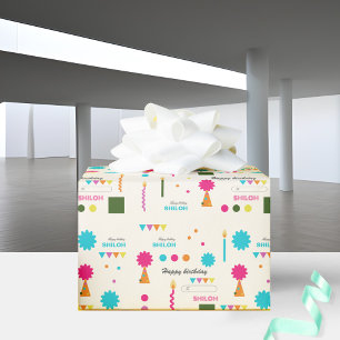 Festive Abstrakt Birthday Presentpapper