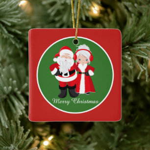 Festive add namn Mr Claus Helgdag Julgransprydnad Keramik