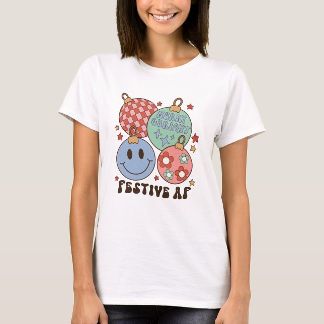 Festive AF-jul T Shirt (Framsida)