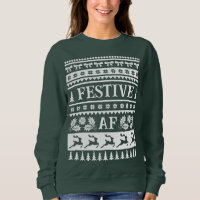 Festive AF Ugly Sweater jul Mönster