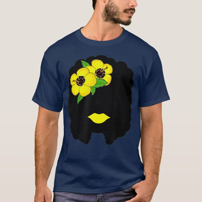 Festive Afro Cinco de Mayo Black Spain Mexican T Shirt (Framsida)