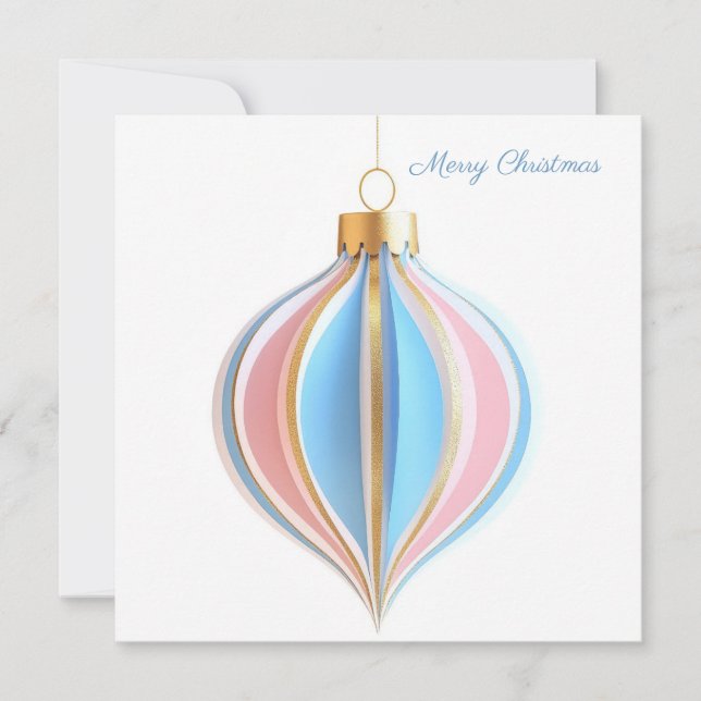 Festive and elegant Christmas Bauble Greeting  Kort (Framsida)