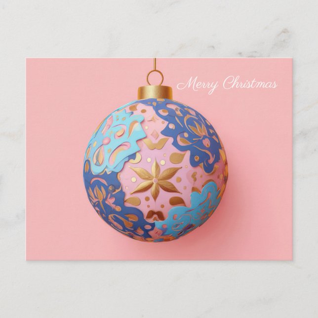 Festive and elegant Christmas Bauble Greeting Vykort (Framsida)