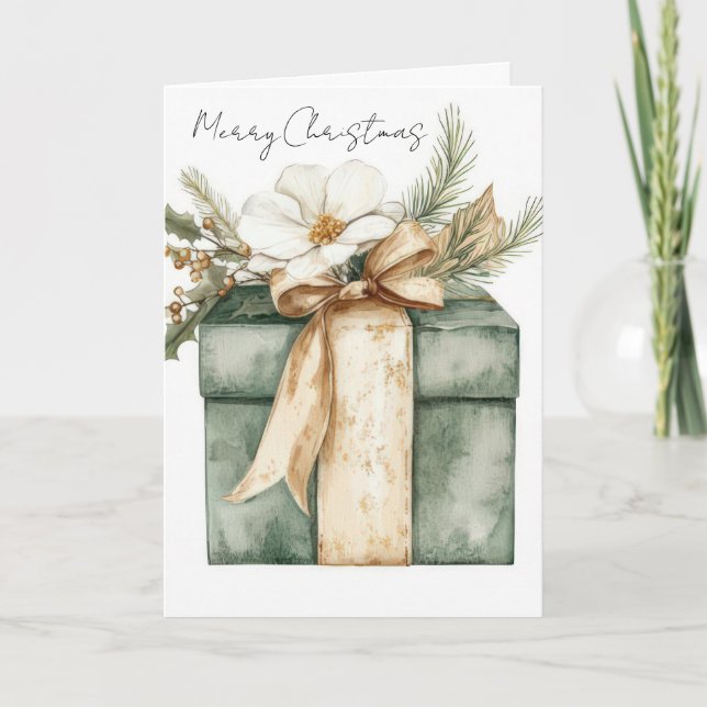 Festive and elegant Christmas Greeting Card Kort (Framsida)