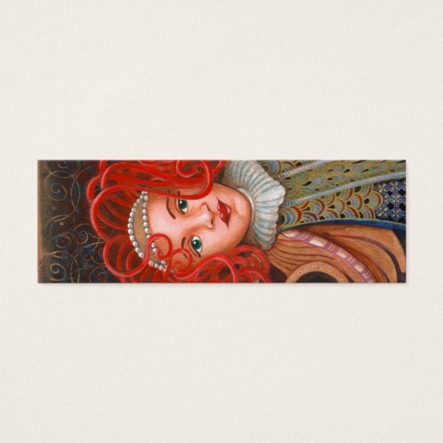 Festive Angel Gift Märkre Litet Visitkort (Framsidan)