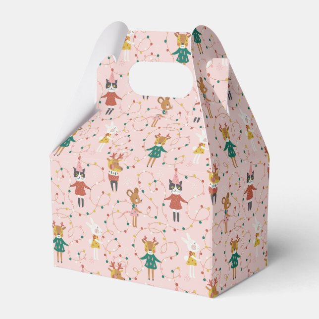 Festive Animal Friends jul Mönster Presentaskar (Framsidan Sidan)