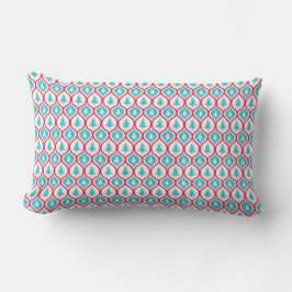 Festive aqua Blue Julgran Mönster Lumbarkudde