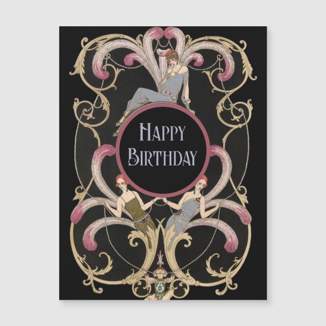 Festive Art Deco Birthday (Framsida)