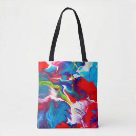 Festive Art Design on Tote Tygkasse