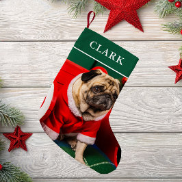 Festive av Rolig hund mariy Pet Photo Namn Liten Julstrumpa