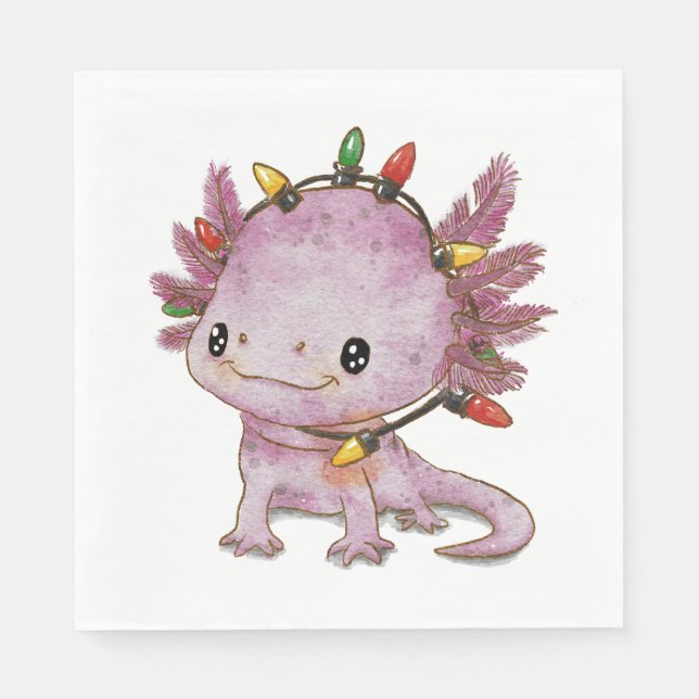 Festive Axolotl Pappersservett (Framsidan)
