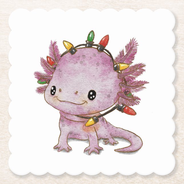 Festive Axolotl Underlägg Papper (Framsida)
