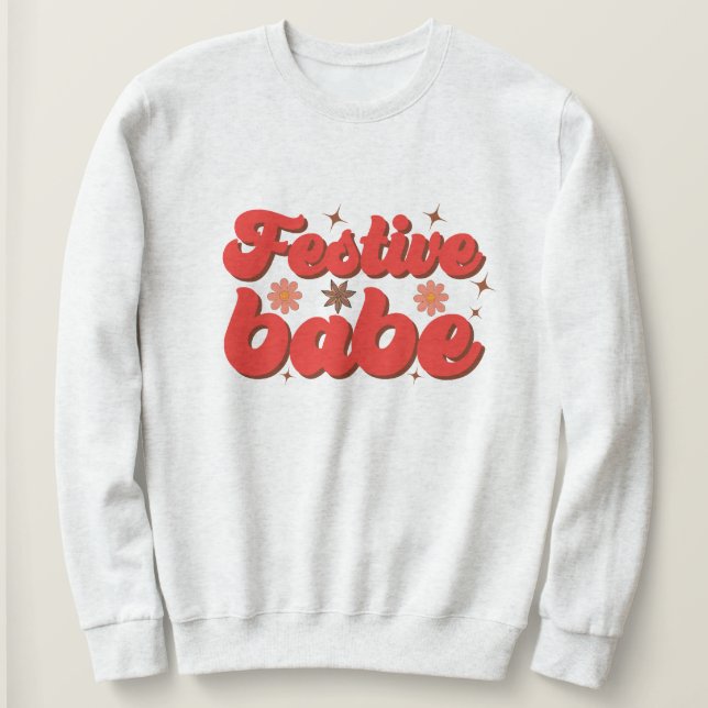 Festive babe christmas t shirt (Design framsida)