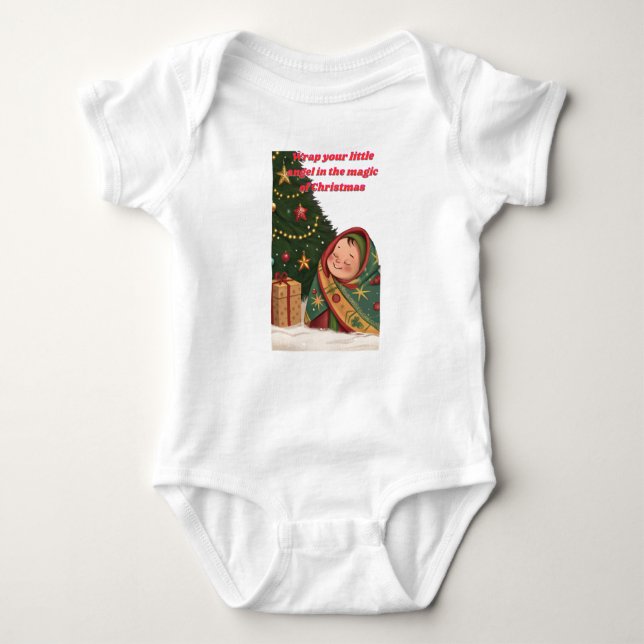 Festive Baby Bodydress - Wrapped in jul Magic T Shirt (Framsida)
