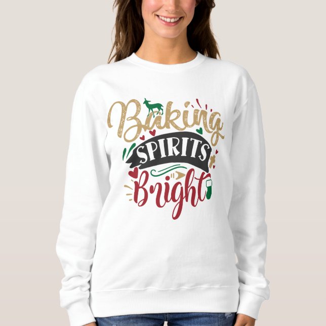 Festive bakande sprit smart ord art t shirt (Framsida)