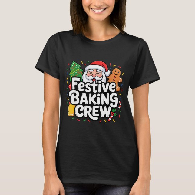 Festive Baking Crew Soft Palette Holiday Family Ch T Shirt (Framsida)