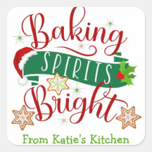 Festive Baking Spirits Bright Anpassningsbar Jul