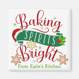 Festive Baking Spirits Bright Anpassningsbar Jul Magnet