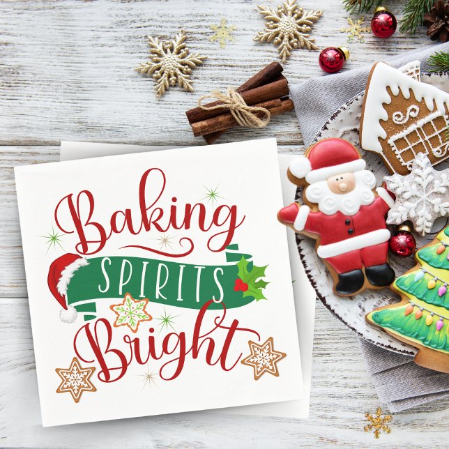 Festive Baking Spirits Bright jul Pappersservett (Festive Baking Spirits Bright Christmas Napkins)
