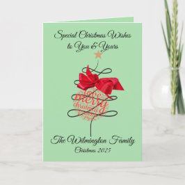 Festive Bauble Family-julklapp Kort