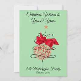 Festive Bauble Family Photo-julklapp - platt Kort