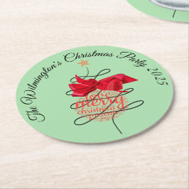 Festive Bauble jul Party Underlägg Papper Rund