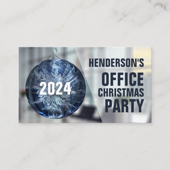 Festive Bauble, Office jul Party Biljett Tilläggskort (Framsida)