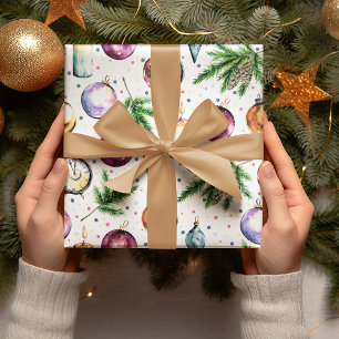 Festive Bauble Watercolor jul Presentpapper