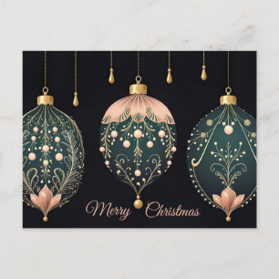 Festive Baubles-julhälsningskort Vykort