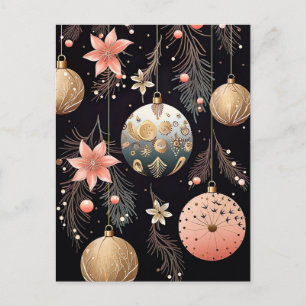 Festive Baubles-julhälsningskort Vykort