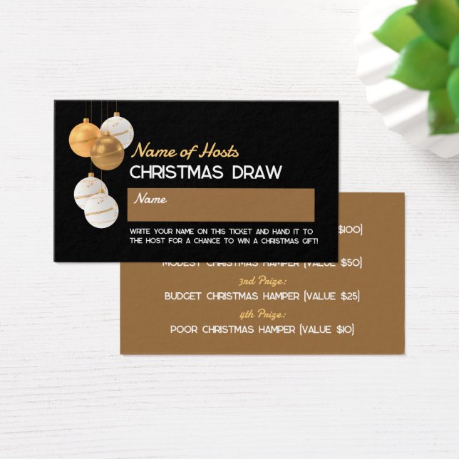 Festive Baubles, Party Raffle Biljett (Skivbord)