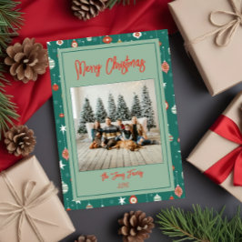 Festive Baubles & Snöflingor jul Kort