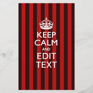Festive Behålla Lugn din text på Red Rand Brevpapper