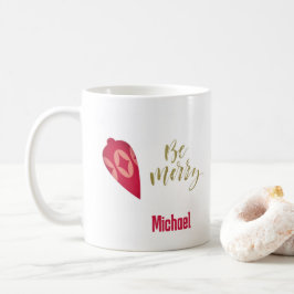 Festive Berry Färg Ornamet BE Merry Kaffemugg