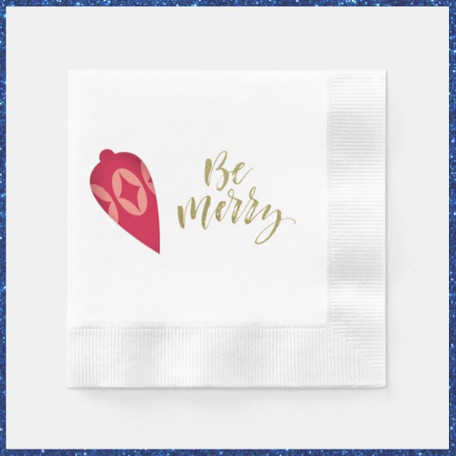 Festive Berry Färg Ornamet BE Merry Pappersservett (Skapare uppladdad)