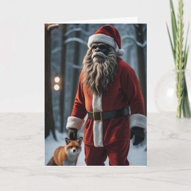 Festive Bigfoot Helgkort (Framsida)