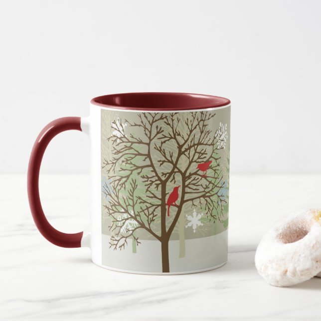 Festive Birds Mugg (Med munk)