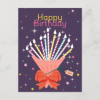 Festive Birthday Bouquet Candles Firande