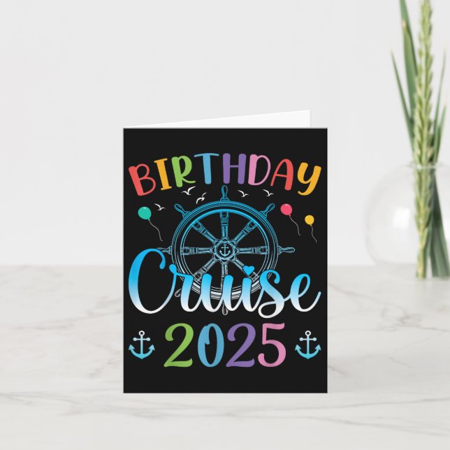 Festive Birthday Cruise 2025 Cruise Boat Party Bir Kort (Framsida)