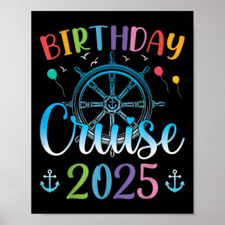Festive Birthday Cruise 2025 Cruise Boat Party Bir Poster