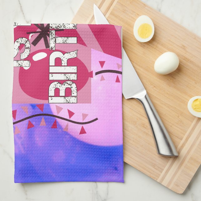 Festive Birthday Design: Idag är min födelsedag Kökshandduk (Vikt i Fjärdedel)