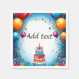 Festive Birthday-firande med ballonger Pappersservett