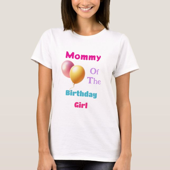 Festive Birthday Mom T-Shirt (Framsida)