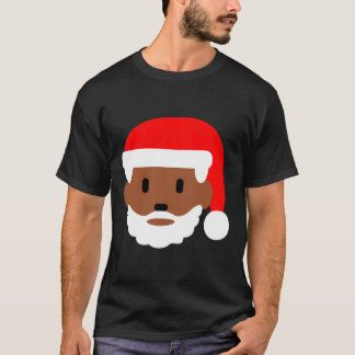 Festive Black God jul Santa Ansikte T Shirt