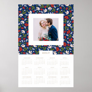 Festive-Blommigtar 16 x 24 2017 års fotokalender Poster