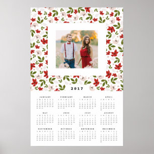 Festive-Blommigtar 16 x 24 2017 års fotokalender Poster